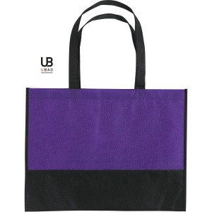 Sac shopping bi-couleur 80grs non tissé avec soufflets : tel-aviv 7