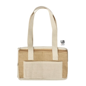 Petit sac isotherme jute avec poche coton : toronto 2