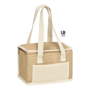 Petit sac isotherme jute avec poche coton : toronto