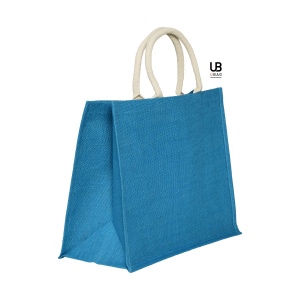 Sac shopping en jutes couleurs avec anses rondes : kos 5
