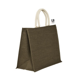Sac shopping en jutes couleurs avec anses rondes : kos 4