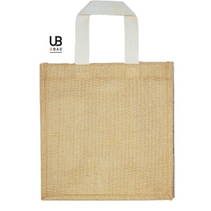 Sac shopping en jute avec anses en coton plates : cuba 2