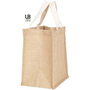 Sac shopping en jute avec anses en coton plates : cuba 3