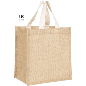 Sac shopping en jute avec anses en coton plates : cuba