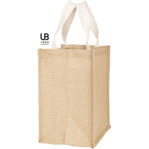 Sac shopping en jute avec anses en coton plates : havana 2