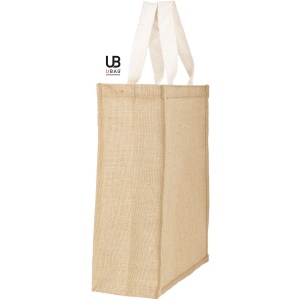 Sac shopping en jute avec anses en coton plates : ipanéma 3