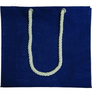 Sac shopping en jute avec poignées corde et petite pochette en jute : roma 4