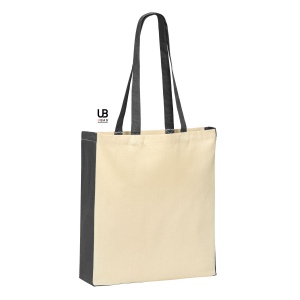 Tote bag 220 grs coton avec poignées et soufflets colorés : berkeley 2