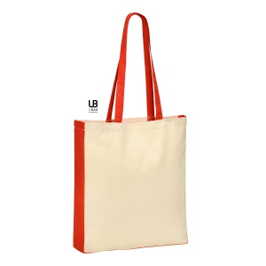 Tote bag 220 grs coton avec poignées et soufflets colorés : berkeley 4