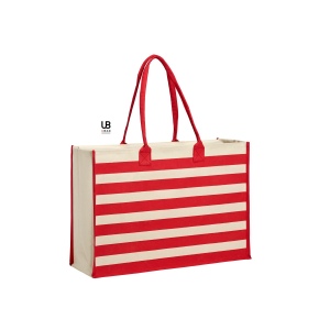 Sac shopping zippé 340grs coton canvas laminé avec fond rigide amovible : croisette 2
