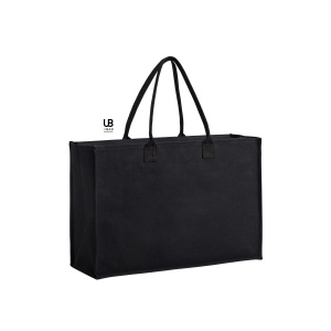 Sac shopping zippé 340grs coton canvas laminé avec fond rigide amovible : croisette
