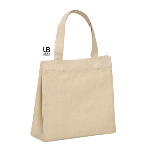 Tote bag 220grs coton avec soufflets et bouton pression : prato