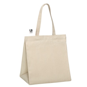 Sac shopping coton modena naturel avec bouton pression aimante