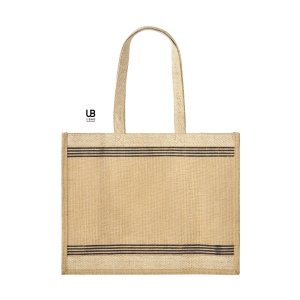 Sac shopping jute avec rayures : claudia 2