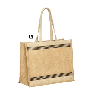 Sac shopping jute avec rayures : claudia