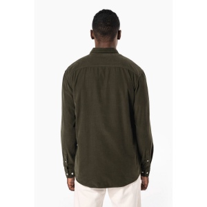 Chemise manches longues en velours homme 5