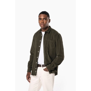 Chemise manches longues en velours homme 6
