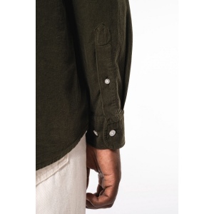 Chemise manches longues en velours homme 11