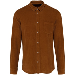 Chemise manches longues en velours homme 2