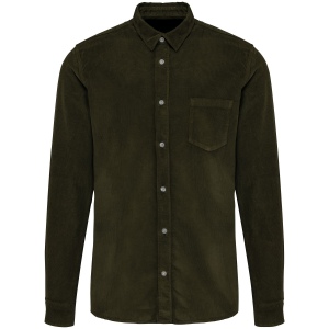 Chemise manches longues en velours homme 4