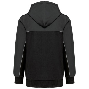 Veste molleton bicolore zippée à capuche écoresponsable unisexe 4