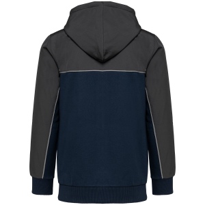 Veste molleton bicolore zippée à capuche écoresponsable unisexe 5