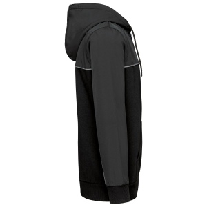 Veste molleton bicolore zippée à capuche écoresponsable unisexe 6