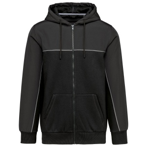 Veste molleton bicolore zippée à capuche écoresponsable unisexe 2