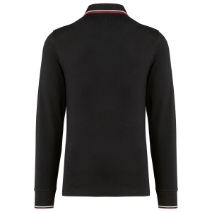Polo maille piquée manches longues homme 8