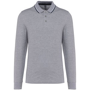 Polo maille piquée manches longues homme 5