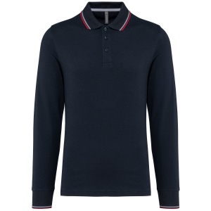 Polo maille piquée manches longues homme 4