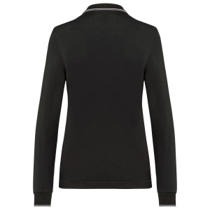 Polo maille piquée manches longues femme 7