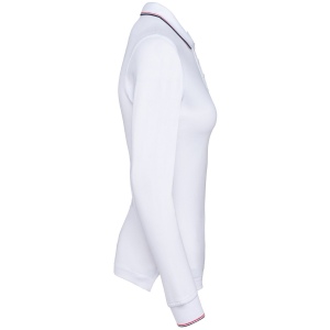 Polo maille piquée manches longues femme 16
