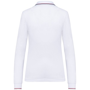 Polo maille piquée manches longues femme 11