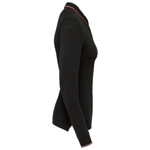 Polo maille piquée manches longues femme 13