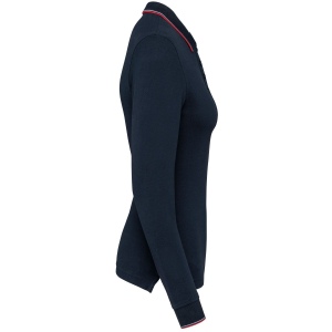 Polo maille piquée manches longues femme 14