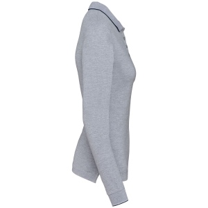 Polo maille piquée manches longues femme 15