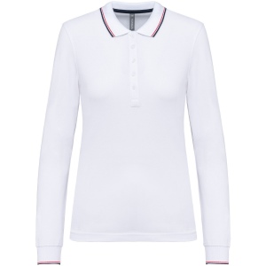 Polo maille piquée manches longues femme 6