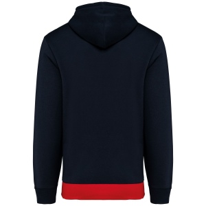 Sweat-shirt tricolore à capuche unisexe 8