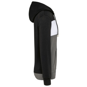 Sweat-shirt tricolore à capuche unisexe 10