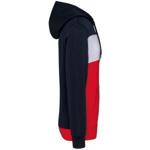 Sweat-shirt tricolore à capuche unisexe 12