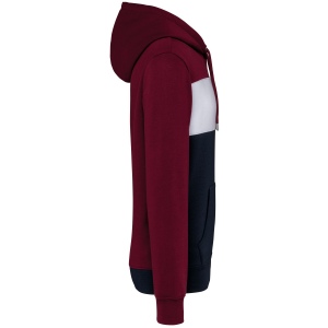 Sweat-shirt tricolore à capuche unisexe 13