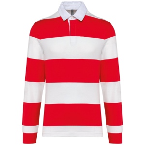 Polo rugby rayé manches longues unisexe 7