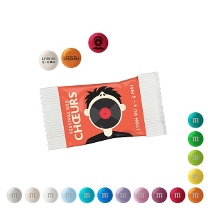 Bonbons en chocolat M&amp;M’S® personnalisés en sachet PAPIER de 7 g