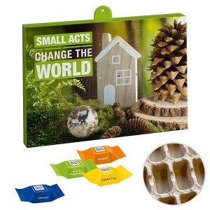 Calendrier de l’avent de marque Premium – version PAPIER avec des cubes au chocolat Ritter Sport