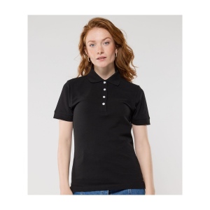 Polo femme boutons contrastés