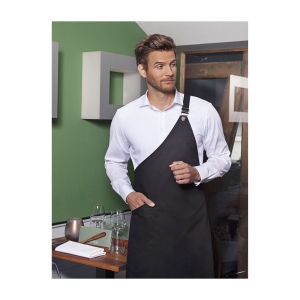 Tablier asymétrique en tissu sergé