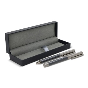 Ensemble stylo à bille et stylo roller en métal dans un coffret cadeau 3