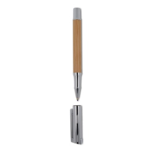 Ensemble stylo à bille et roller en métal bambou dans une boîte cadeau 5
