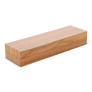 Ensemble stylo à bille et roller en métal bois de noyer dans une boîte cadeau 5